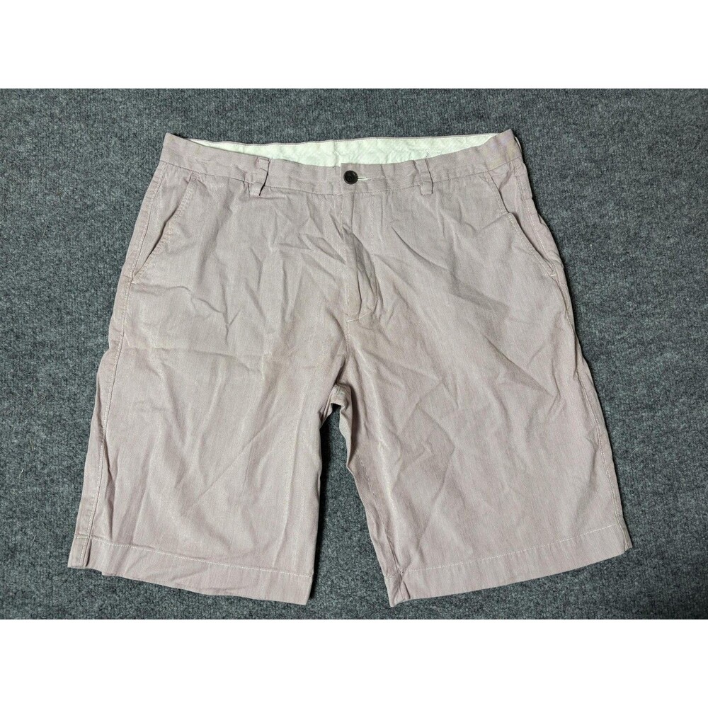 J.CREW Chino Shorts Mens 36 Red Stripe Cotton Club Short 11" Inseam Casual